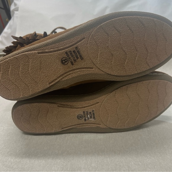 New Altar'd State Brown Suede Fringe Round Toe Side Zipper Flat  Boots Size 8 - Picture 7 of 7